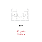 Double counterbalance valve for open center, flanged version - Image 2
